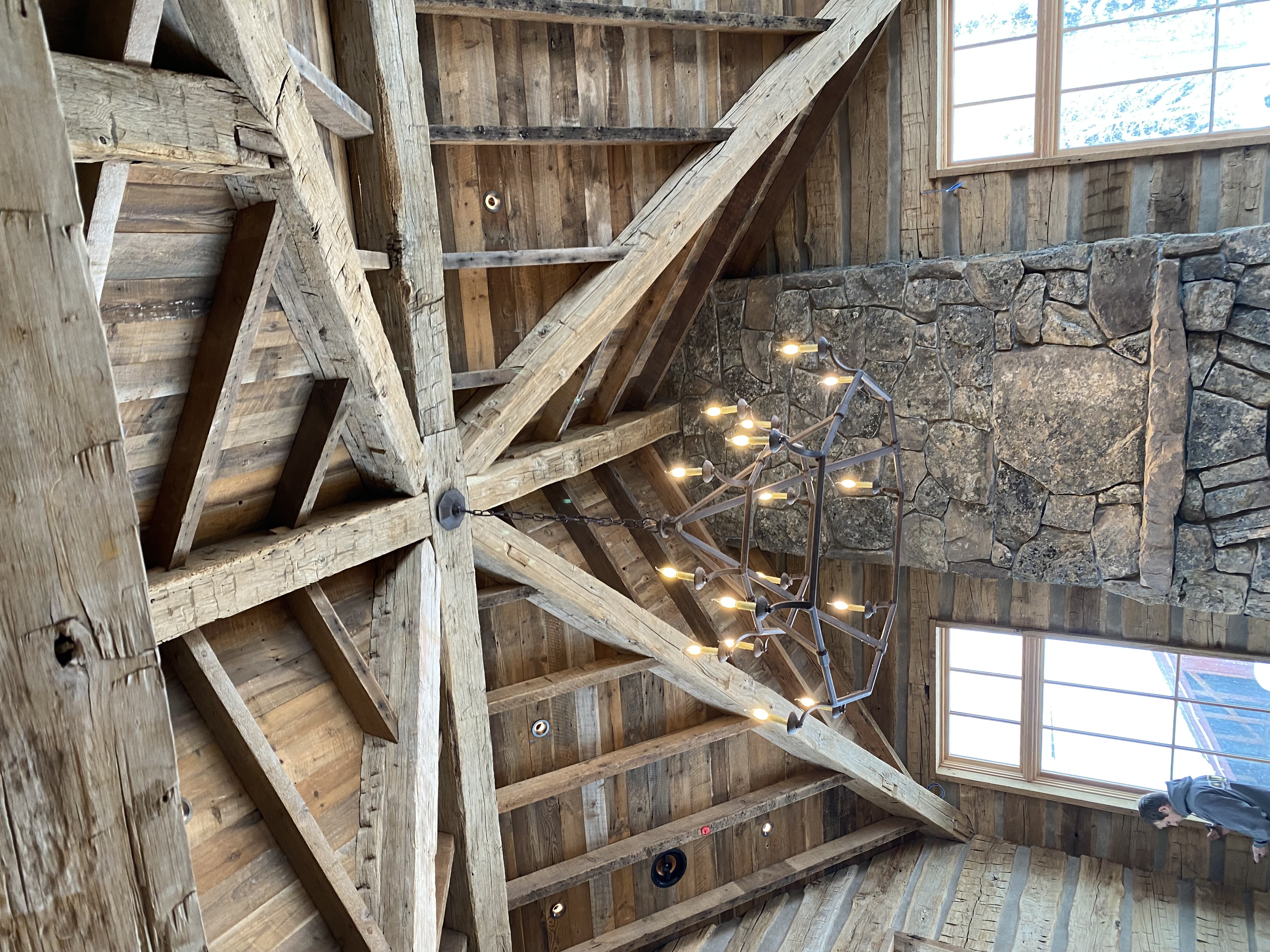Big timber framing interior — Chase Construction Sun Valley