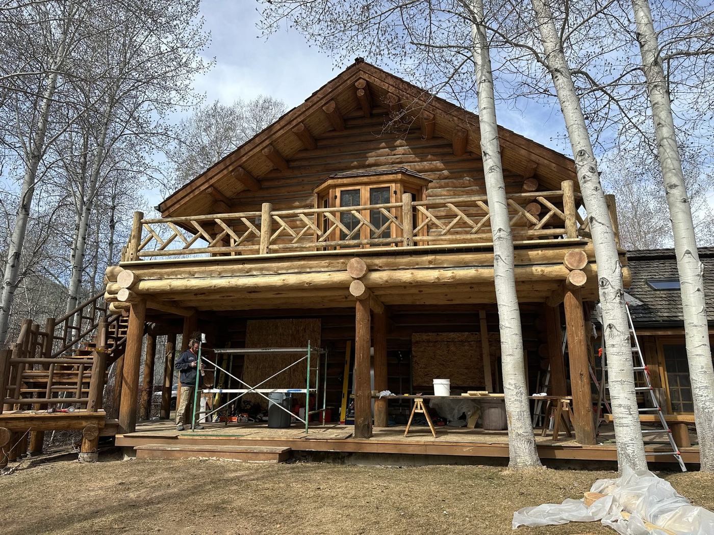 Sun Valley Custom Log Home detail